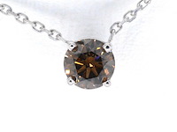 Witgouden collier met een diamant van 1.00 carat - afbeelding 1 van  11