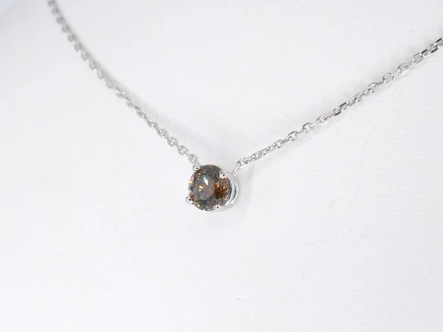 Witgouden collier met een diamant van 1.00 carat - afbeelding 6 van  11
