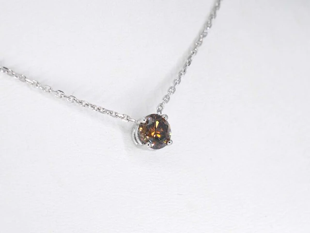 Witgouden collier met een diamant van 1.00 carat - afbeelding 7 van  11