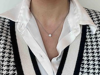 Witgouden collier met een natuurlijke diamant van 1.00 carat - afbeelding 3 van  8