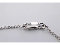 Witgouden collier met een natuurlijke diamant van 1.00 carat - afbeelding 4 van  8