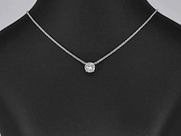 Witgouden collier met een natuurlijke diamant van 1.00 carat - afbeelding 5 van  8