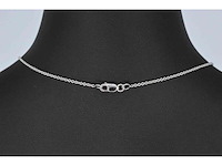Witgouden collier met een natuurlijke diamant van 1.00 carat - afbeelding 6 van  8