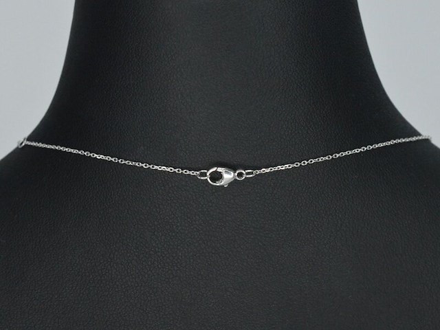 Witgouden collier met een rosegouden diamanten infinity hanger - afbeelding 5 van  9