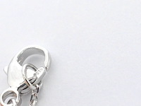 Witgouden collier met een rosegouden diamanten infinity hanger - afbeelding 7 van  9