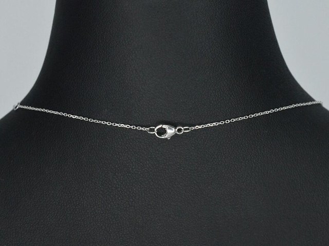 Witgouden collier met een rosegouden diamanten infinity hanger - afbeelding 5 van  9
