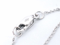 Witgouden collier met multicolour saffieren en diamanten - afbeelding 7 van  7