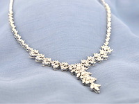 Witgouden collier met natuurlijke diamanten 4.00 carat - afbeelding 2 van  9