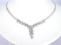 Witgouden collier met natuurlijke diamanten 4.00 carat - afbeelding 1 van  10