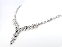 Witgouden collier met natuurlijke diamanten 4.00 carat - afbeelding 4 van  10