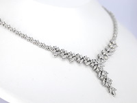 Witgouden collier met natuurlijke diamanten 4.00 carat - afbeelding 5 van  10