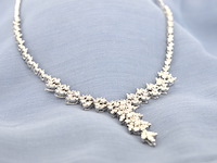 Witgouden collier met natuurlijke diamanten 4.00 carat - afbeelding 2 van  8