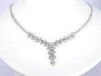 Witgouden collier met natuurlijke diamanten 4.00 carat - afbeelding 1 van  10
