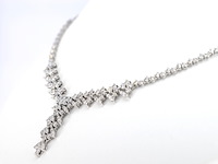 Witgouden collier met natuurlijke diamanten 4.00 carat - afbeelding 4 van  10