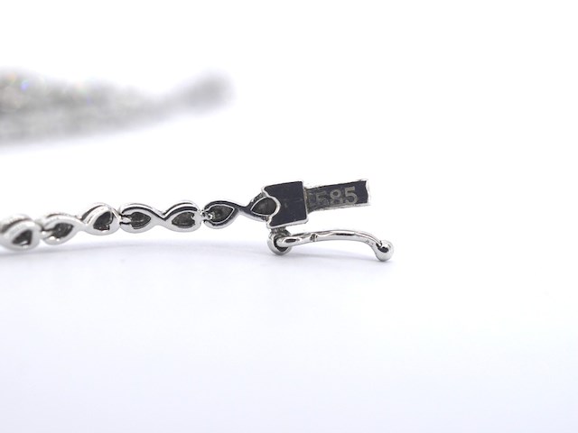 Witgouden collier met natuurlijke diamanten 4.00 carat - afbeelding 8 van  10