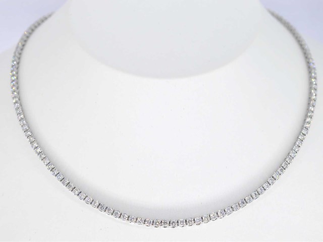 Witgouden collier met natuurlijke diamanten 8.00 carat - afbeelding 10 van  12