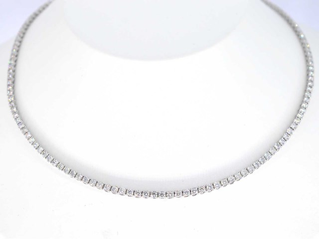 Witgouden collier met natuurlijke diamanten 8.00 carat - afbeelding 1 van  12