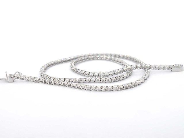 Witgouden collier met natuurlijke diamanten 8.00 carat - afbeelding 6 van  12
