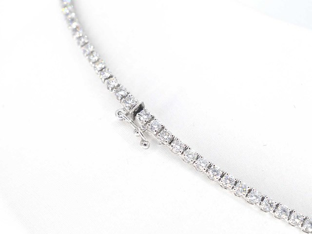 Witgouden collier met natuurlijke diamanten 8.00 carat - afbeelding 8 van  12