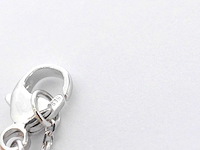 Witgouden collier met rosegouden diamanten infinity hanger - afbeelding 5 van  8