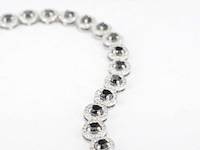 Witgouden collier met witte en zwarte diamanten 14.00 carat - afbeelding 7 van  8