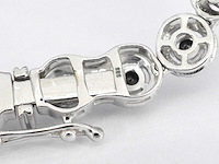 Witgouden collier met witte en zwarte diamanten 14.00 carat - afbeelding 8 van  8