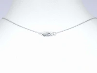 Witgouden collier multicolour saffier diamant - afbeelding 4 van  7