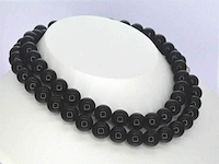Witgouden collier onyx - afbeelding 3 van  9