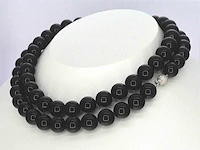 Witgouden collier onyx - afbeelding 5 van  9