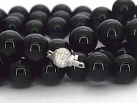 Witgouden collier onyx - afbeelding 6 van  9