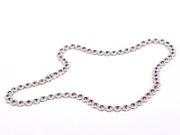Witgouden collier volledig met natuurlijke witte diamanten en robijnen 15.00 carat - afbeelding 8 van  11