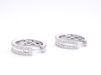 Witgouden creolen met diamanten - afbeelding 2 van  12