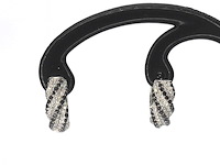 Witgouden creolen met wit en zwarte diamanten