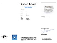 Witgouden cross over rijring met briljant geslepen diamanten - afbeelding 5 van  11