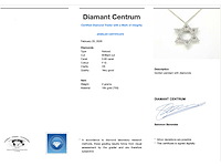 Witgouden davidster hanger met diamanten - afbeelding 3 van  7