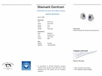 Witgouden design oorbellen diamant saffier - afbeelding 8 van  8