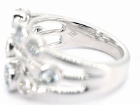 Witgouden design ring met aquamarijn en diamant - afbeelding 9 van  9