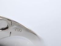 Witgouden design ring met briljanten diamanten - afbeelding 9 van  10