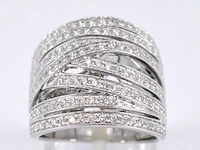 Witgouden design ring met briljanten diamanten