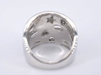 Witgouden design ring met briljanten diamanten - afbeelding 8 van  10