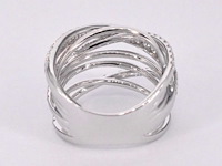 Witgouden design ring met diamanten - afbeelding 9 van  10