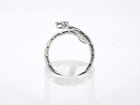 Witgouden design ring met natuurlijke diamanten - afbeelding 3 van  10