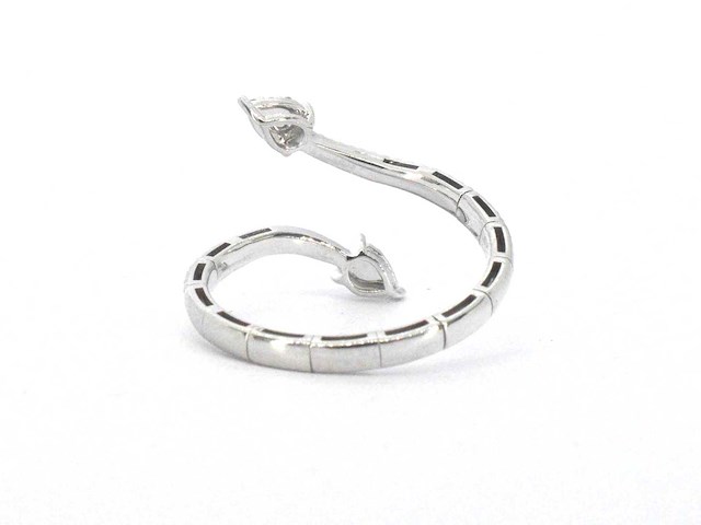 Witgouden design ring met natuurlijke diamanten - afbeelding 8 van  10