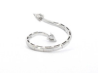Witgouden design ring met natuurlijke diamanten - afbeelding 8 van  10