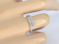 Witgouden design serpent model ring met natuurlijke diamanten - afbeelding 2 van  9