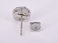 Witgouden diamanten entourage oorbellen van 1.80 carat - afbeelding 7 van  7
