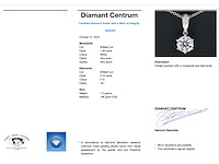 Witgouden diamanten hanger met een gemaakte briljant cut van 1.00 carat - afbeelding 3 van  6