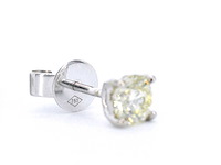 Witgouden diamanten oorbellen 1.00 carat - afbeelding 2 van  10