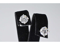 Witgouden diamanten oorbellen 1.00 carat - afbeelding 6 van  7
