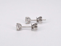 Witgouden diamanten oorbellen van 0.50 carat - afbeelding 3 van  4